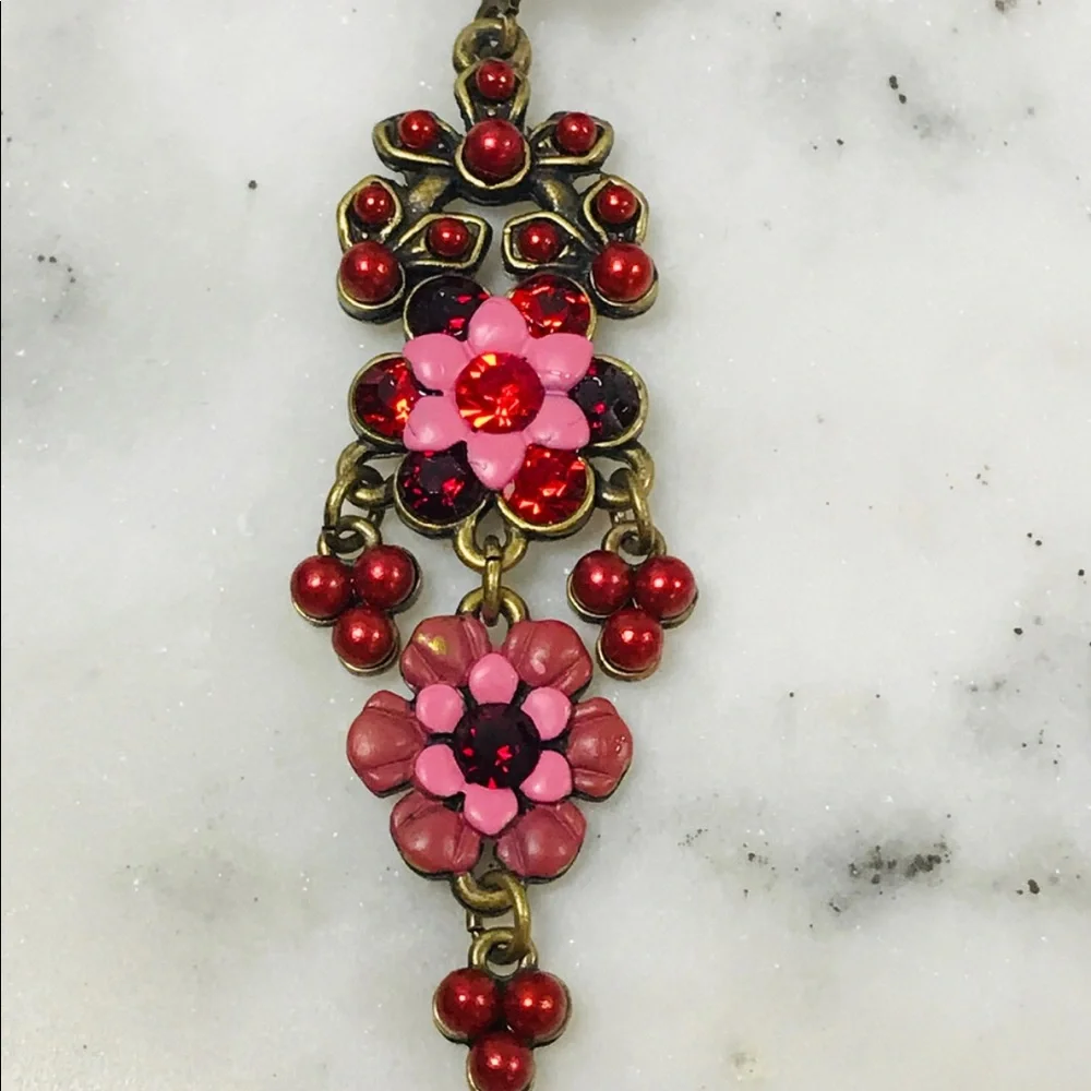Vintage Inspired Pink Flower Whisper Dangles-NWT-Boutique